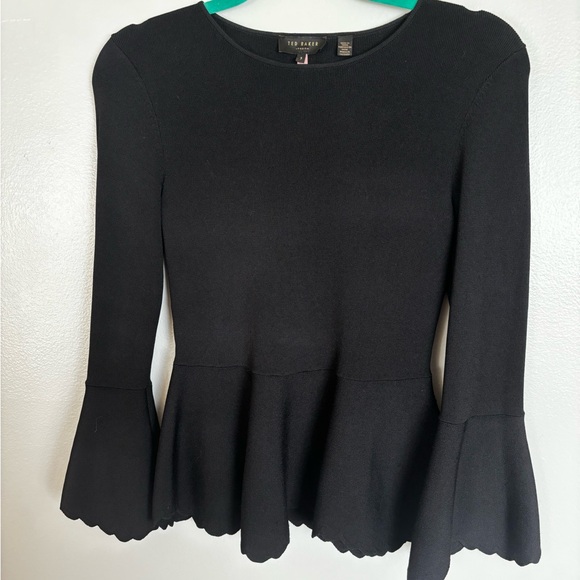 Ted Baker Peplum Scallop Knit Top - Picture 2 of 6